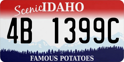 ID license plate 4B1399C