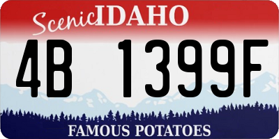 ID license plate 4B1399F
