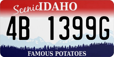 ID license plate 4B1399G
