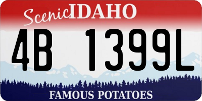 ID license plate 4B1399L