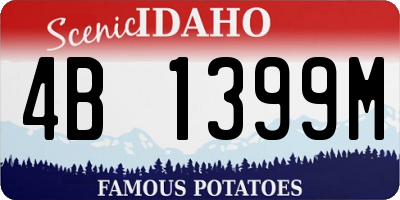 ID license plate 4B1399M