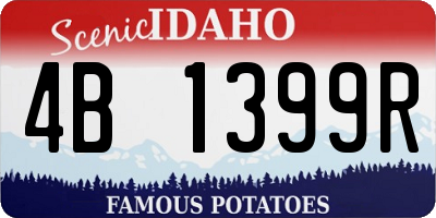 ID license plate 4B1399R
