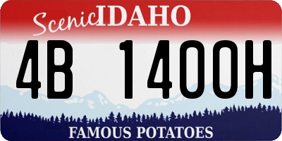 ID license plate 4B1400H