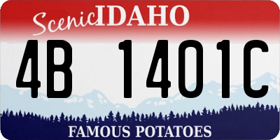 ID license plate 4B1401C