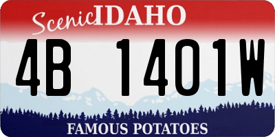 ID license plate 4B1401W