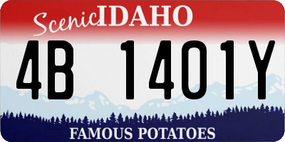 ID license plate 4B1401Y