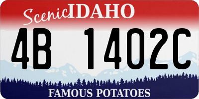ID license plate 4B1402C