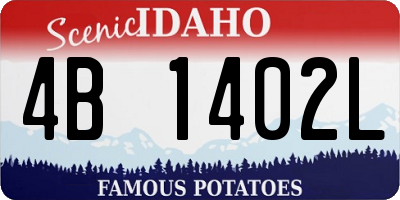 ID license plate 4B1402L
