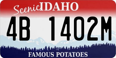 ID license plate 4B1402M