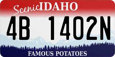 ID license plate 4B1402N