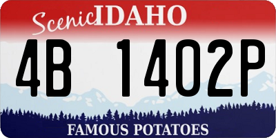 ID license plate 4B1402P