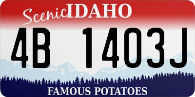 ID license plate 4B1403J