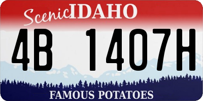 ID license plate 4B1407H
