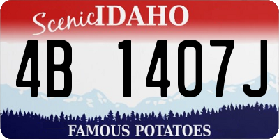 ID license plate 4B1407J