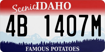 ID license plate 4B1407M