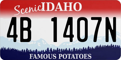 ID license plate 4B1407N