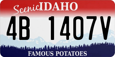 ID license plate 4B1407V