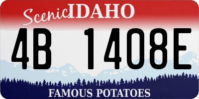 ID license plate 4B1408E