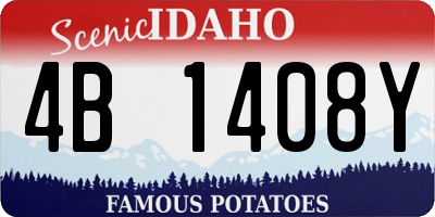 ID license plate 4B1408Y