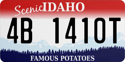ID license plate 4B1410T