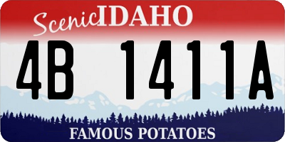 ID license plate 4B1411A