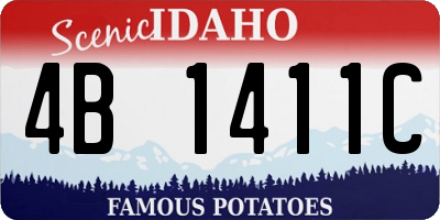 ID license plate 4B1411C