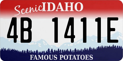 ID license plate 4B1411E