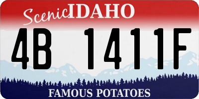 ID license plate 4B1411F