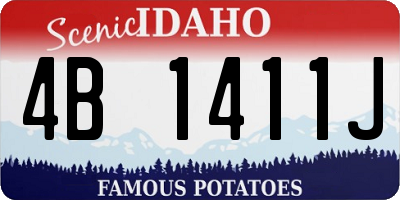 ID license plate 4B1411J