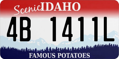 ID license plate 4B1411L