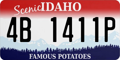 ID license plate 4B1411P