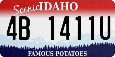 ID license plate 4B1411U