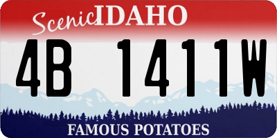 ID license plate 4B1411W