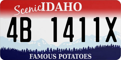 ID license plate 4B1411X