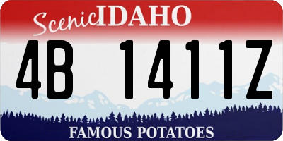 ID license plate 4B1411Z