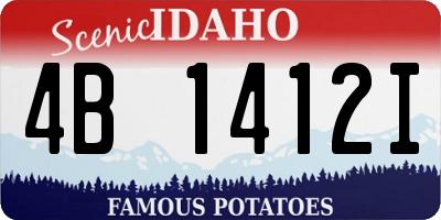 ID license plate 4B1412I