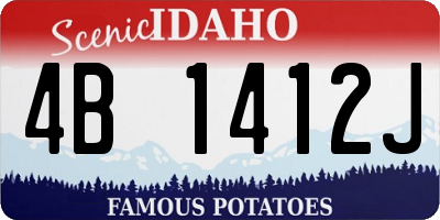 ID license plate 4B1412J