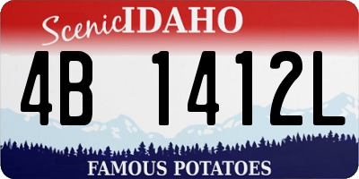 ID license plate 4B1412L