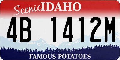 ID license plate 4B1412M