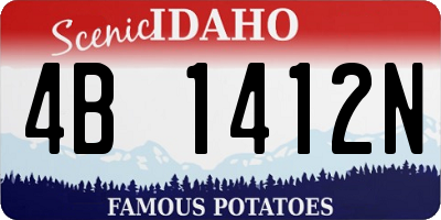 ID license plate 4B1412N