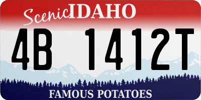 ID license plate 4B1412T