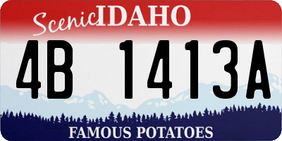 ID license plate 4B1413A