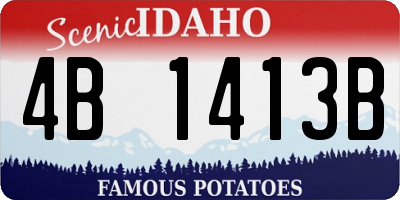 ID license plate 4B1413B