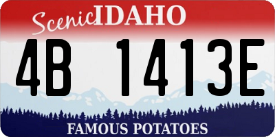 ID license plate 4B1413E