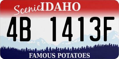 ID license plate 4B1413F