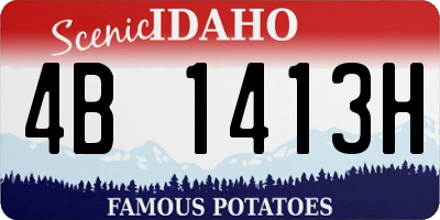 ID license plate 4B1413H