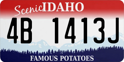 ID license plate 4B1413J