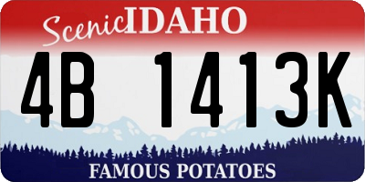 ID license plate 4B1413K