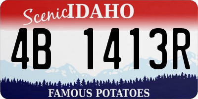 ID license plate 4B1413R