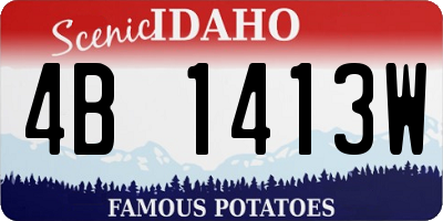 ID license plate 4B1413W